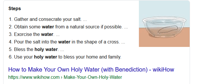 Make your own holy water